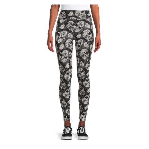 way to celebrate Pants - Celebrate Halloween nwt black acid wash paisley skeleton skulls